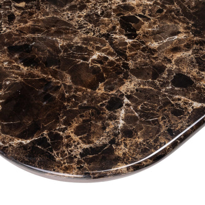Calvin Dark Chocolate Dining Table with Ceramic Marble Top Furniture 