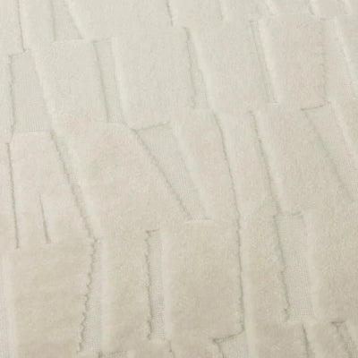 Calypso Ivory Velvet Pattern Cushion Cover - 50x50cm Textiles 