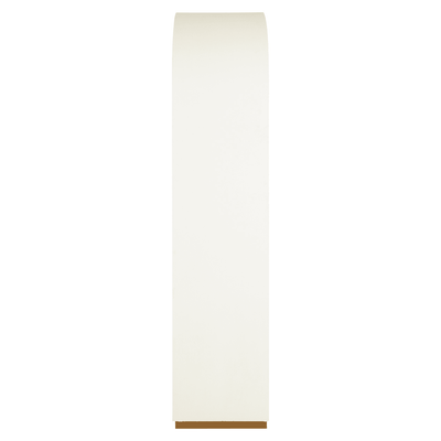 Camille Luxury Cream & Gold Ribbed Arched Shelving Unit Furniture 