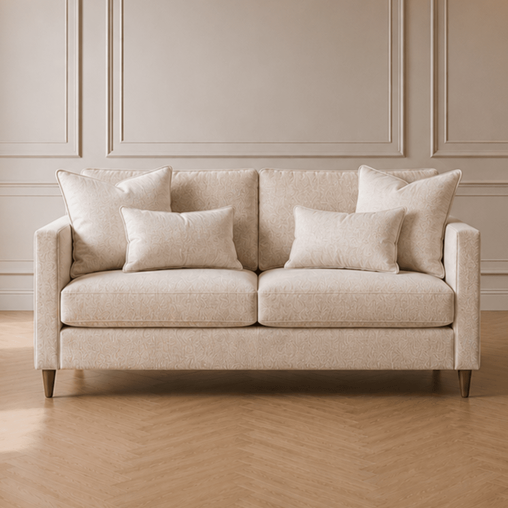 Camley Cream Textured 2 Seater Sofa Sofa 