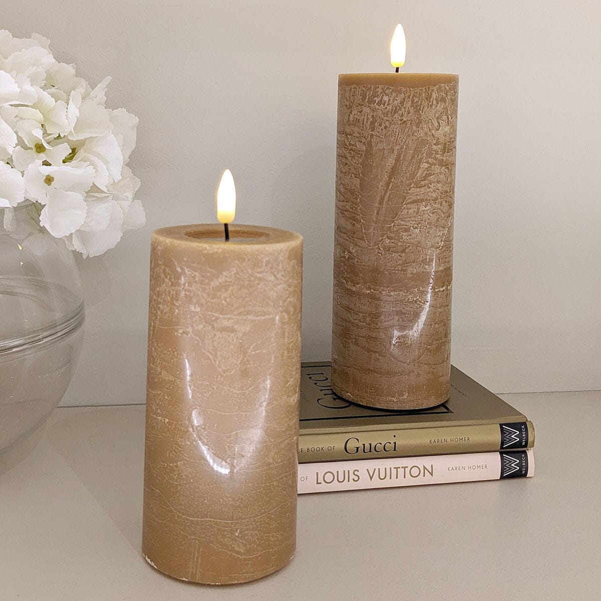 Caramel Realistic LED Candle - 20cm Fragrance 