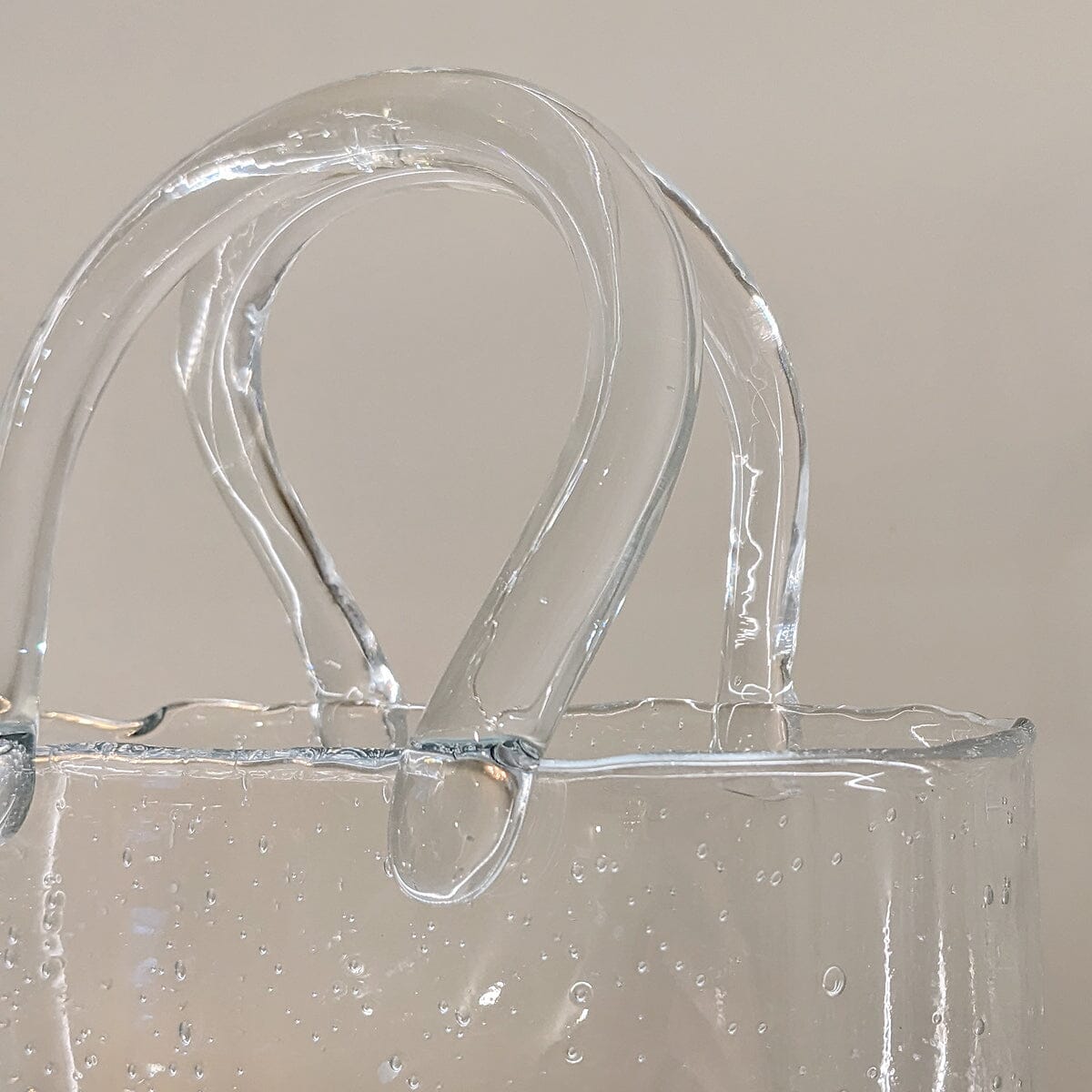 Carina Bubbled Glass Decorative Handbag Vase Accessories 