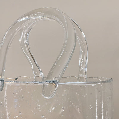 Carina Bubbled Glass Decorative Handbag Vase Accessories 
