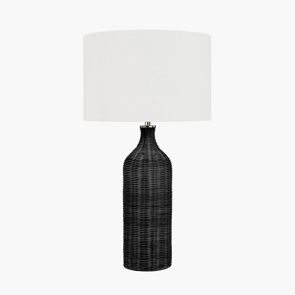 Carrara Black Rattan Bottle Neck Table Lamp Lighting 