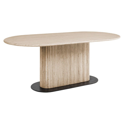 Casandra Luxury Travertine Marble Dining Table Furniture 