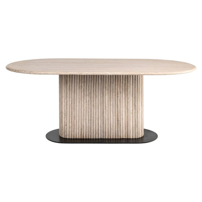 Casandra Luxury Travertine Marble Dining Table Furniture 