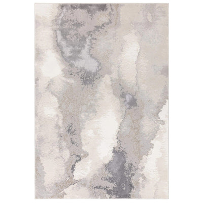 Caselle Grey & Cream Metallic Abstract Rug 