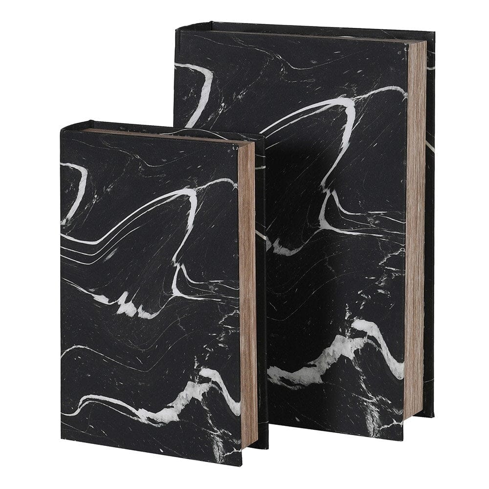 Casima Black & White Decorative Book Boxes - Set of 2 Accessories 