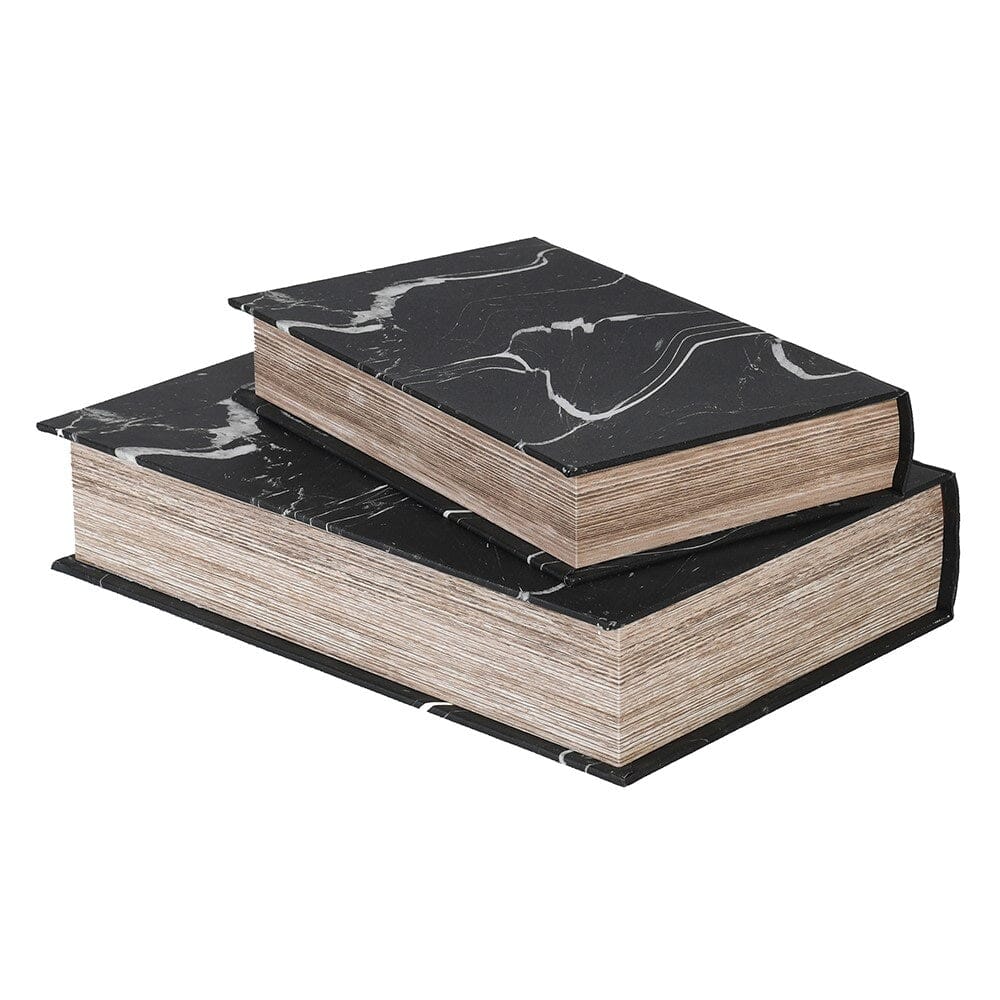 Casima Black & White Decorative Book Boxes - Set of 2 Accessories 