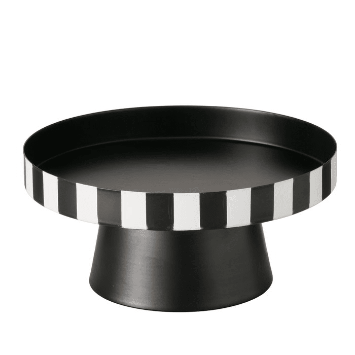 Cato Monochrome Striped Cake Stand Accessories 