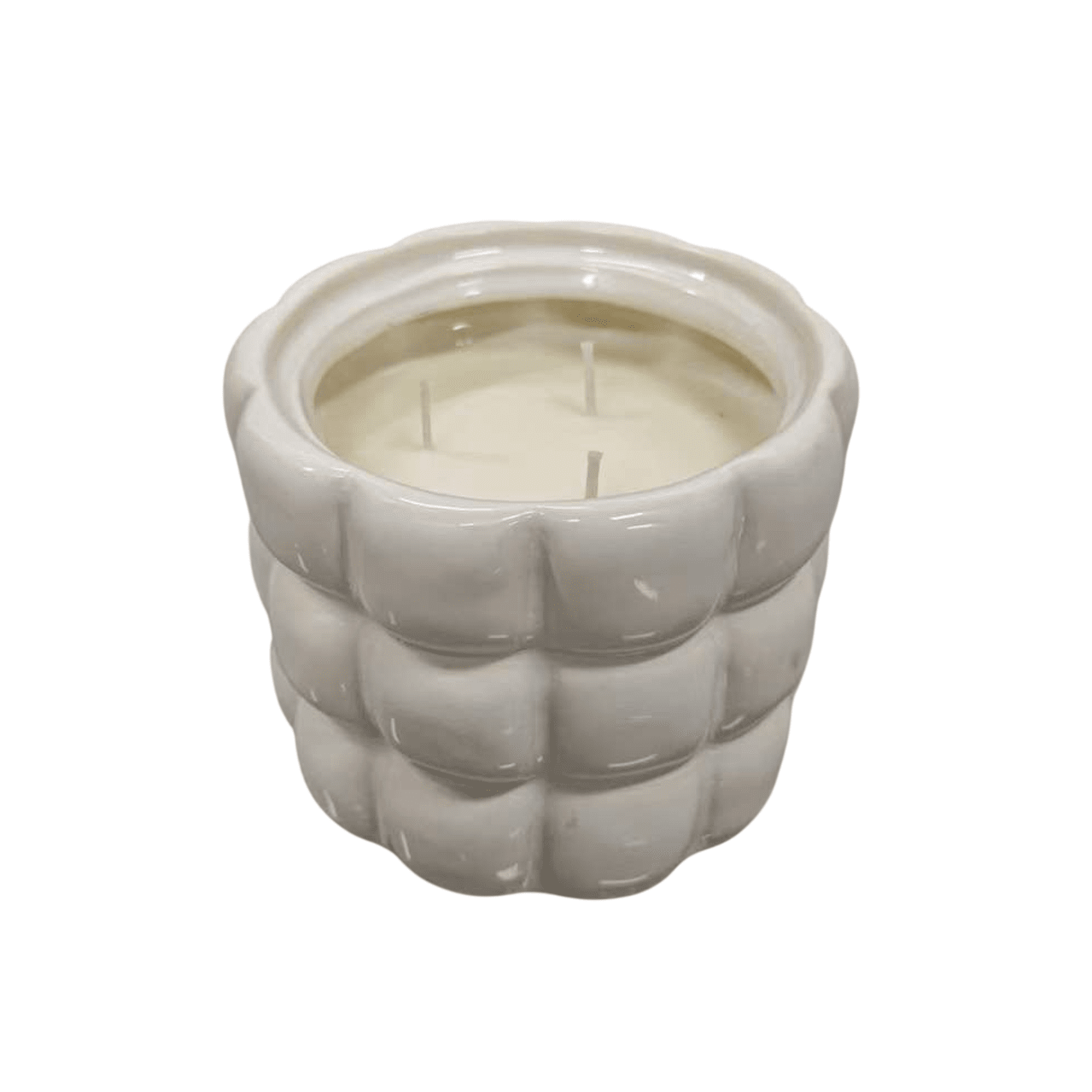 Cavan Cream Decorative Quilted Candle with Lid Fragrance 
