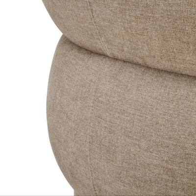 Cellio Taupe Chenille 3 Seater Curved Sofa Sofa 