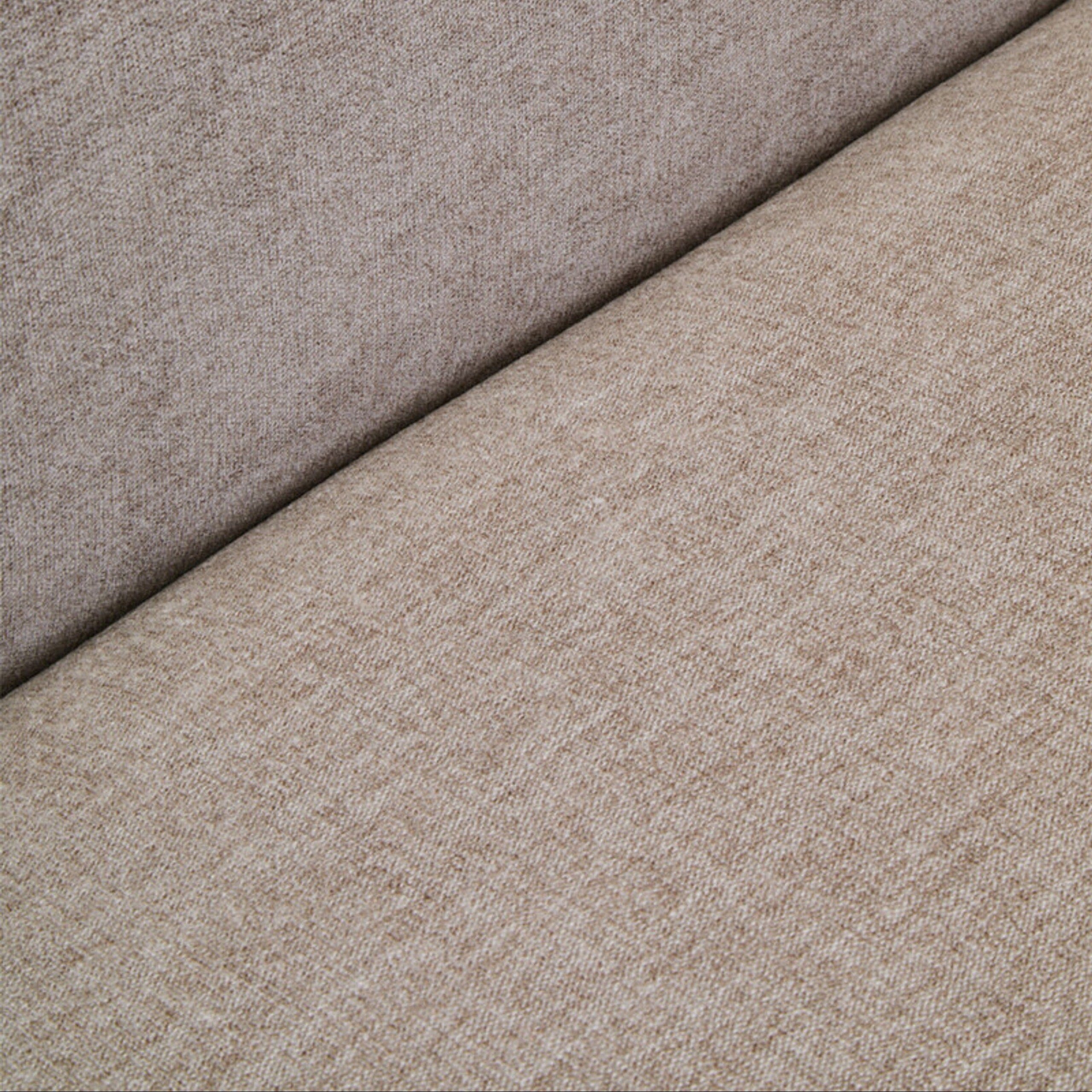 Cellio Taupe Chenille 3 Seater Curved Sofa Sofa 