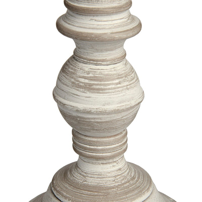 Chatsworth Tall Wooden Thin Table Lamp with Neutral Shade Lighting 