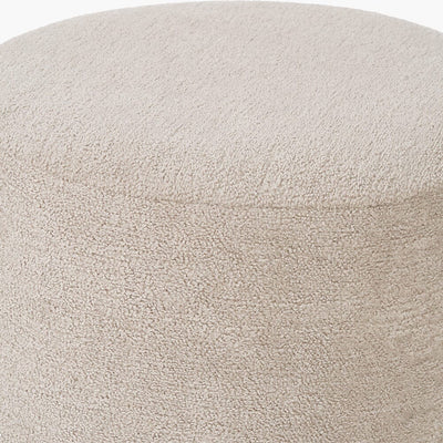 Chiara Taupe Boucle Round Stool Furniture 