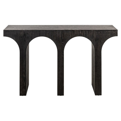 Churchill Black Wooden Arch Console Table Furniture 