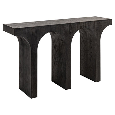 Churchill Black Wooden Arch Console Table Furniture 