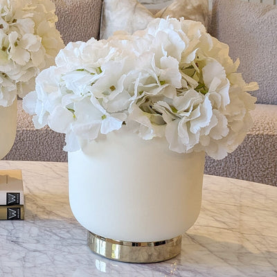 Cinzia Ceramic White & Gold Planter Accessories 