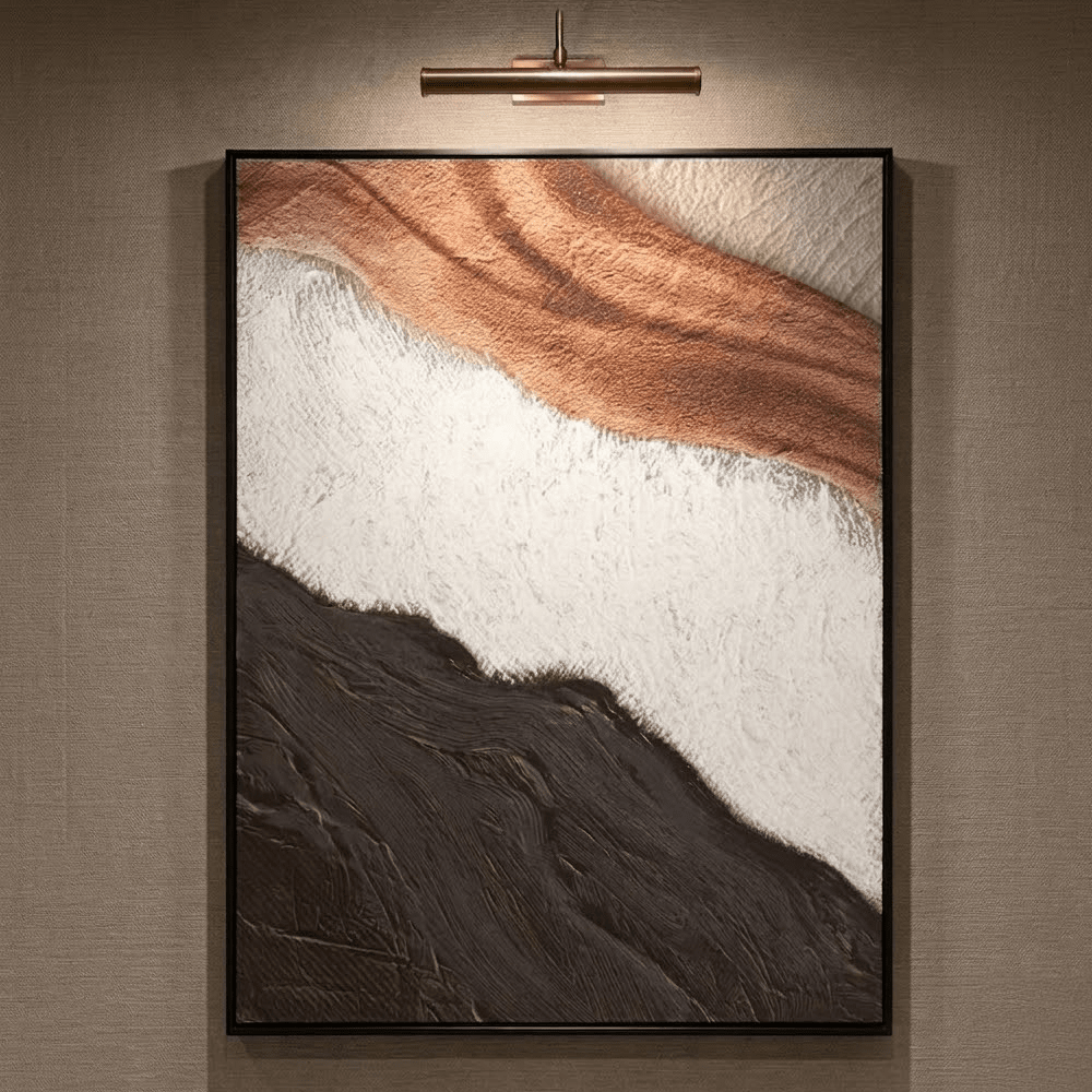 Clarence Brown & Terracotta Textured Canvas Wall Art Accessories 