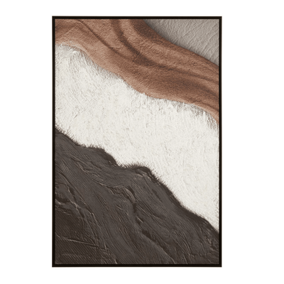 Clarence Brown & Terracotta Textured Canvas Wall Art Accessories 