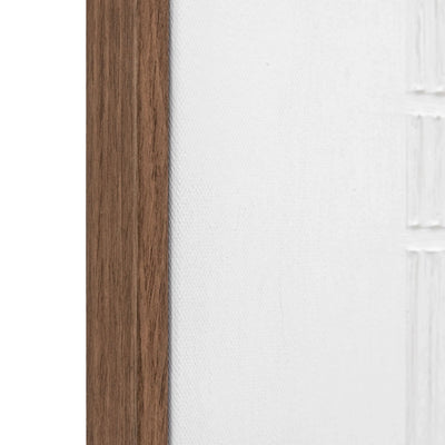 Clarendon White Textured Wooden Framed Canvas Wall Art Accessories 