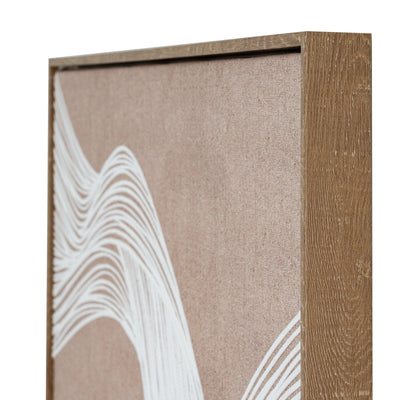 Clay Neutral Abstract Line Art Framed Canvas Wall Art- I Accessories 
