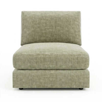 Cleo Luxe Chenille Oyster Sofa Range Sofa Armless Chair 
