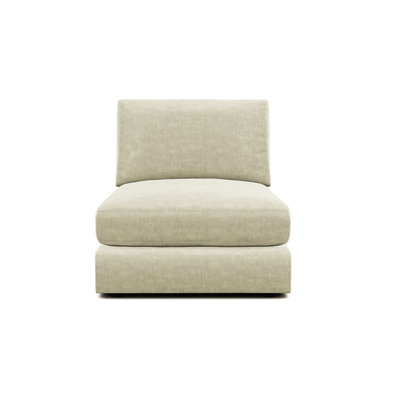 Cleo Luxe Chenille Pearl Sofa Range Sofa Armless Chair 