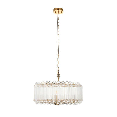 Coltrane Gold and Glass 5 Light Pendant Ceiling Light Lighting 