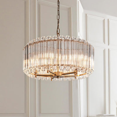 Coltrane Gold and Glass 5 Light Pendant Ceiling Light Lighting 