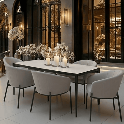 Coppola Putty Outdoor 6 Seater Dining Set Outdoor 