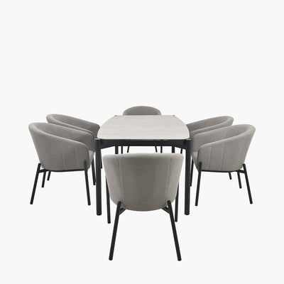 Coppola Putty Outdoor 6 Seater Dining Set Outdoor 