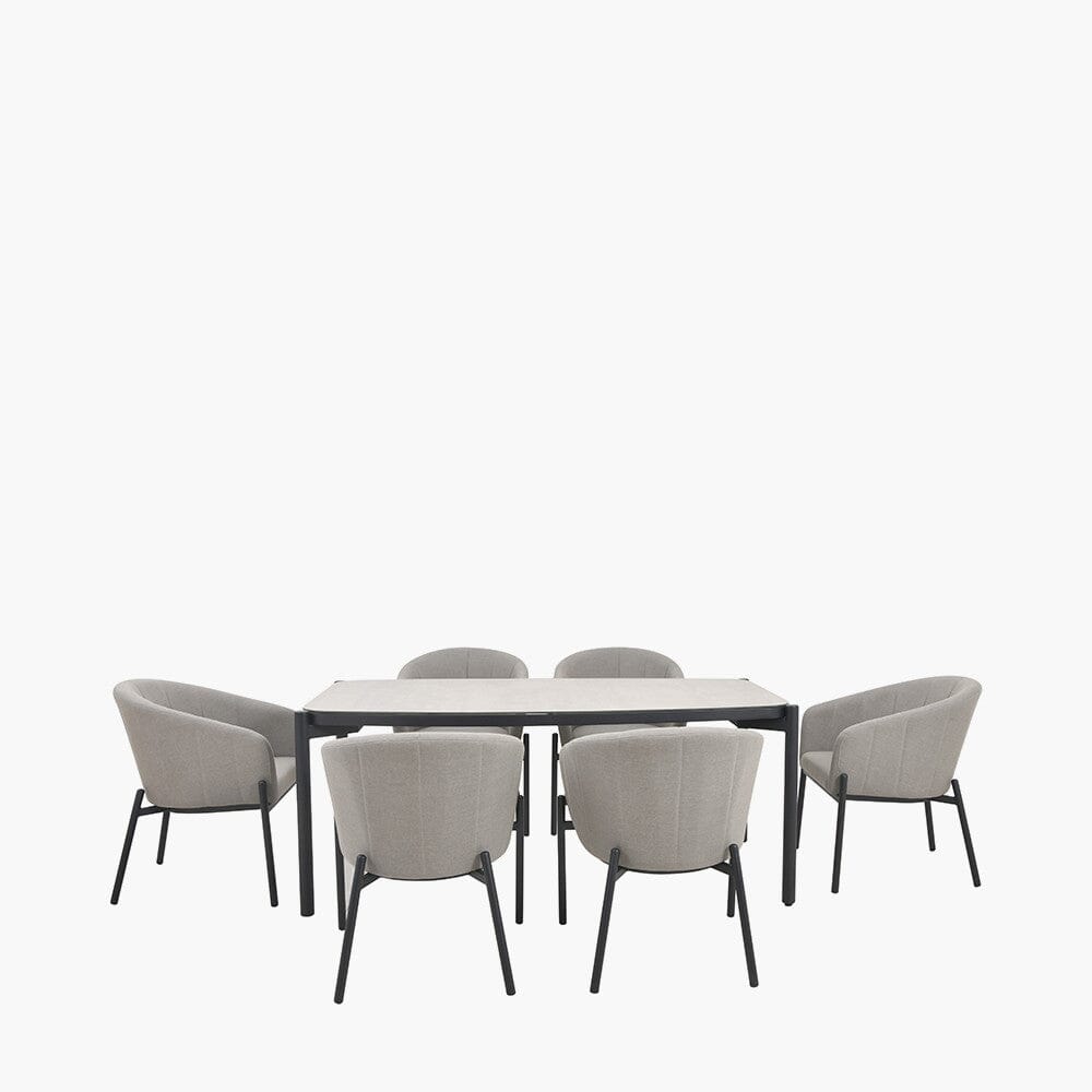 Coppola Putty Outdoor 6 Seater Dining Set Outdoor 