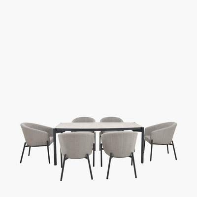 Coppola Putty Outdoor 6 Seater Dining Set Outdoor 