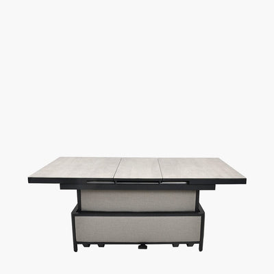 Coppola Putty Outdoor Large Corner Sofa Set with Adjustable Table Outdoor 