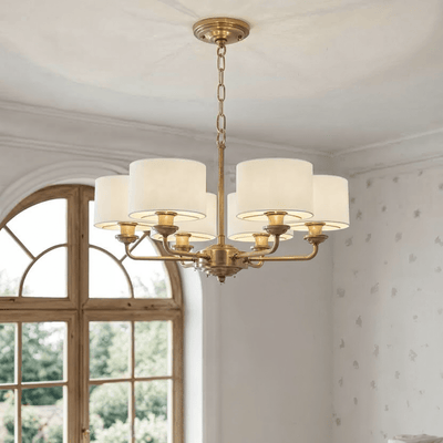 Coralia Brass 6 Light Pendant Ceiling Light Lighting 