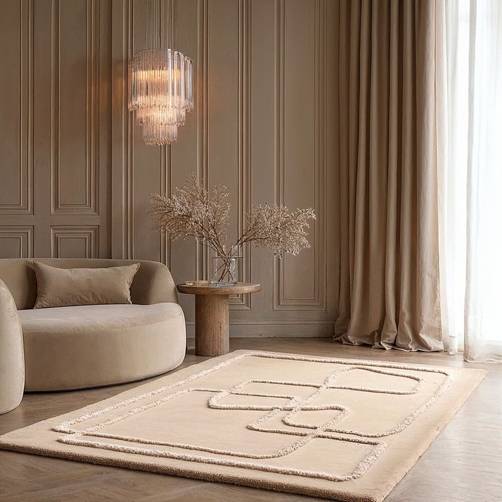 Cordero Sand Abstract Line Rug 