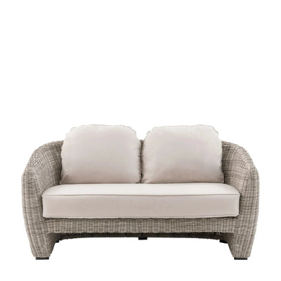 Cotswold Outdoor 2 Seater Neutral Wicker Sofa Outdoor 