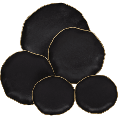Cotto Black & Gold Textured Metal Wall Art Accessories 