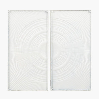 Cove White Metal Sunburst Circle Wall Art - Set of 2 Accessories 
