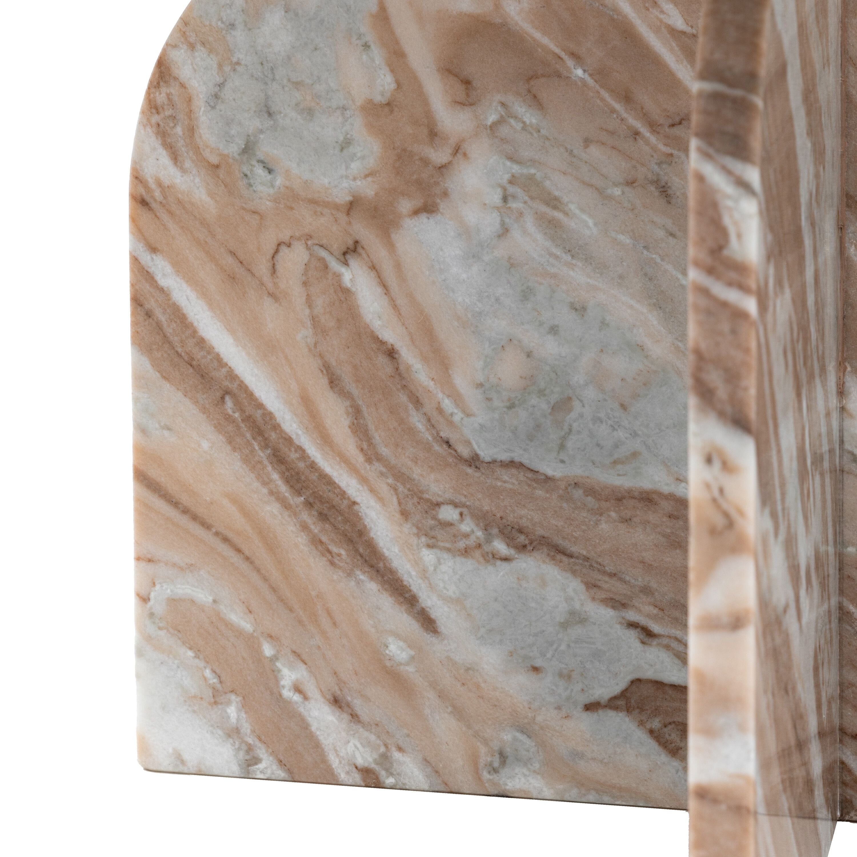 Cream & Coffee Abstract Natural Marble Coffee Table Furniture 
