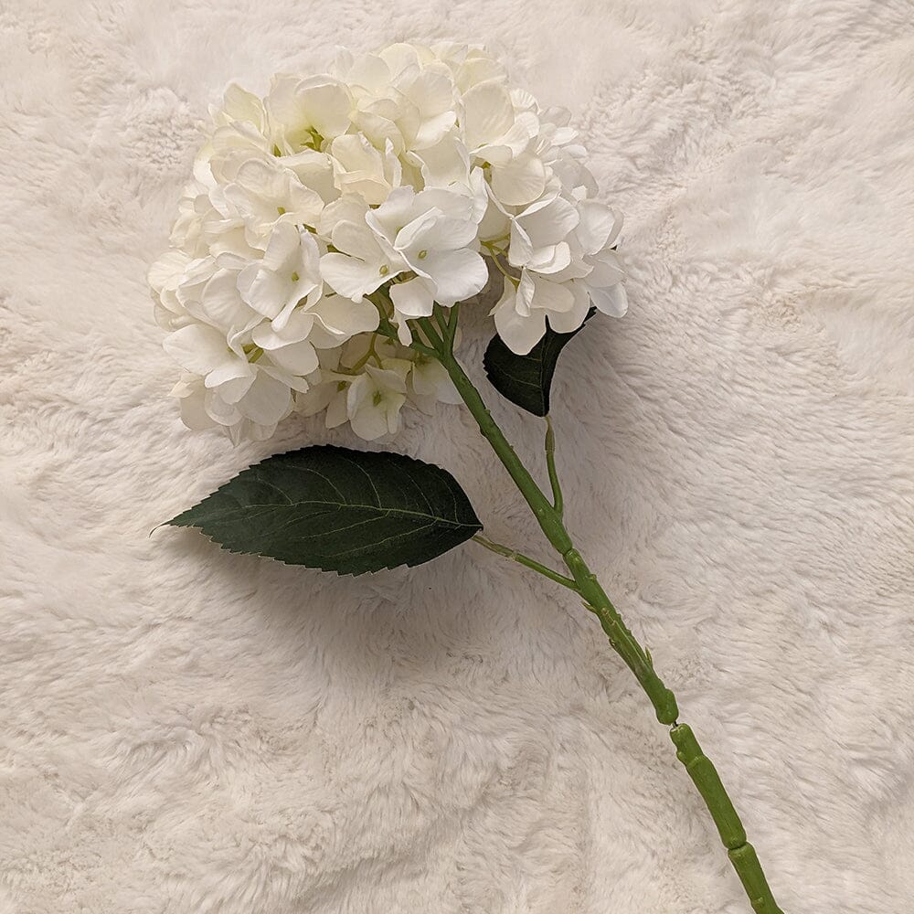 Cream Faux Hydrangea Single Stem Flower Accessories 