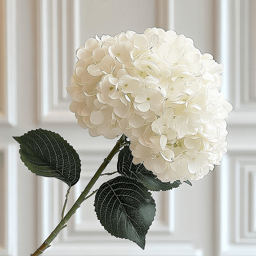 Cream Giant Pom Pom Hydrangea Single Stem Flower Accessories 