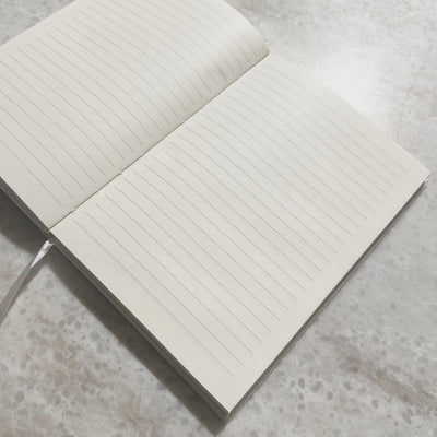 Cream & Gold A5 Lined Journal Notebook Accessories 