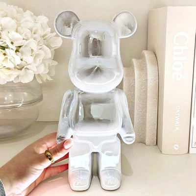 Cream Pearlescent Standing Bear Ornament Accessories 