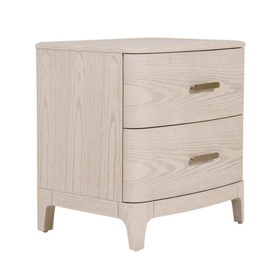 Dahlia Lightwash Wood 2 Drawer Bedside Table Furniture 