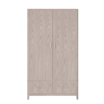 Dahlia Lightwash Wood Veneer 2 Door Wardrobe Furniture 