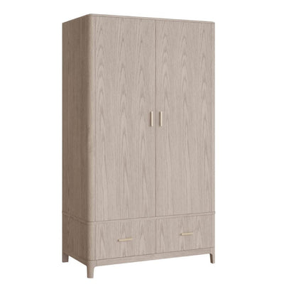 Dahlia Lightwash Wood Veneer 2 Door Wardrobe Furniture 