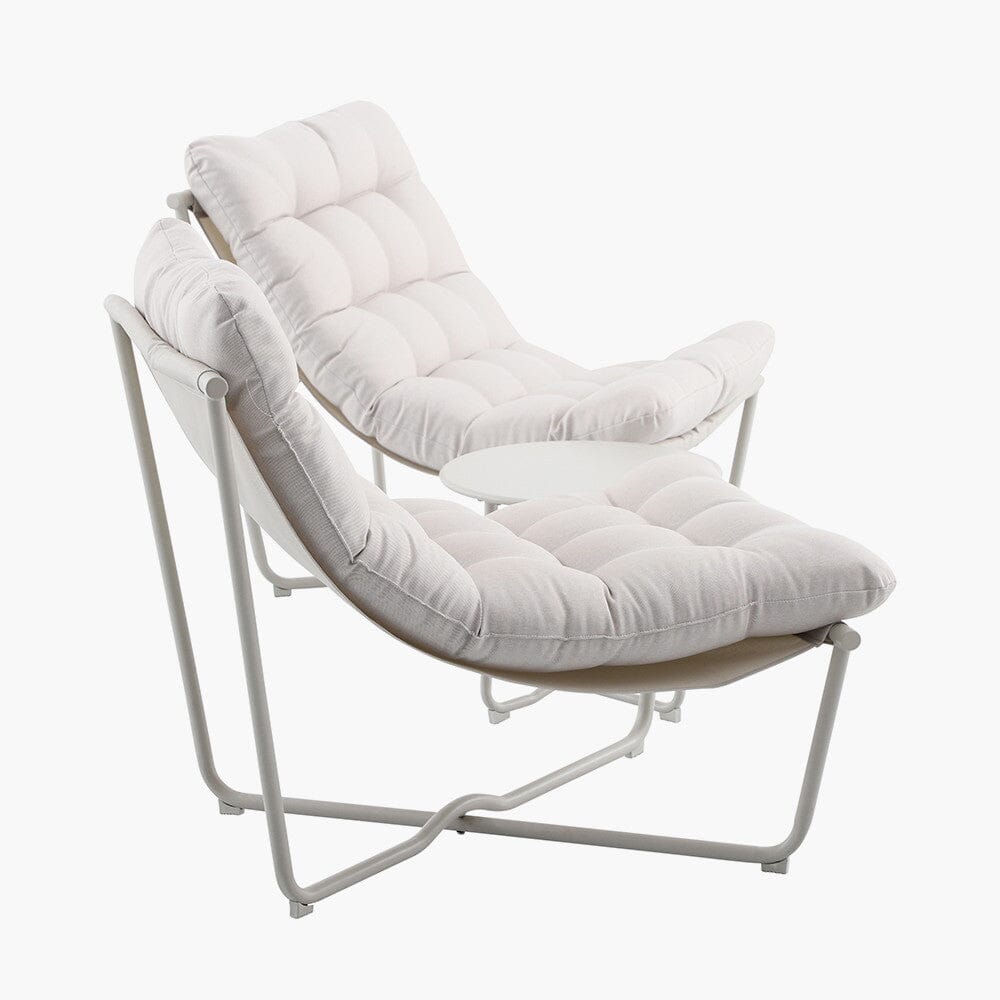 Damia Cream Outdoor Lounging Set Outdoor 