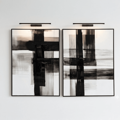 Danby Large Monochrome Framed Wall Art - Set of 2 Accessories 